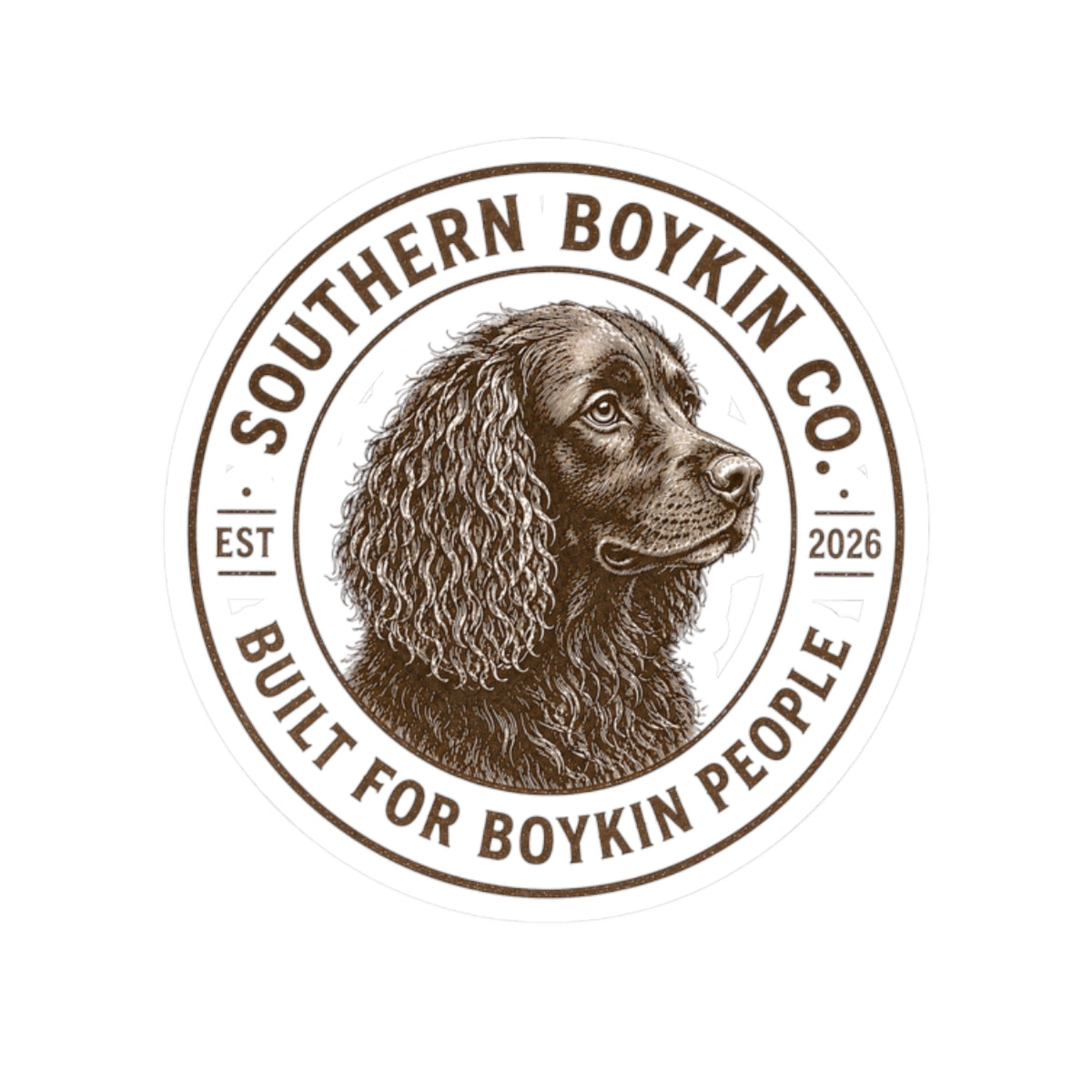 Southern Boykin Co. Sticker — 'Built for Boykin People' Dog Decal
