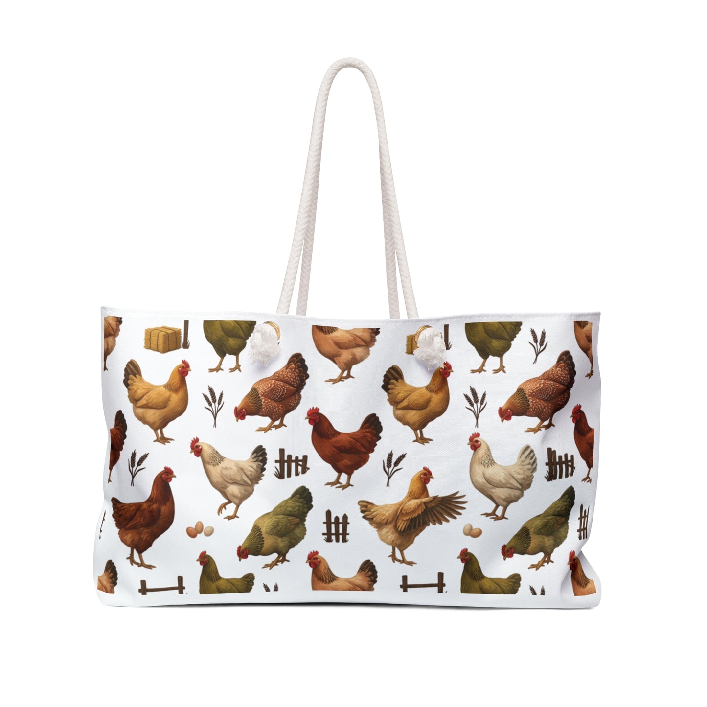 Chicken Pattern Weekender Bag