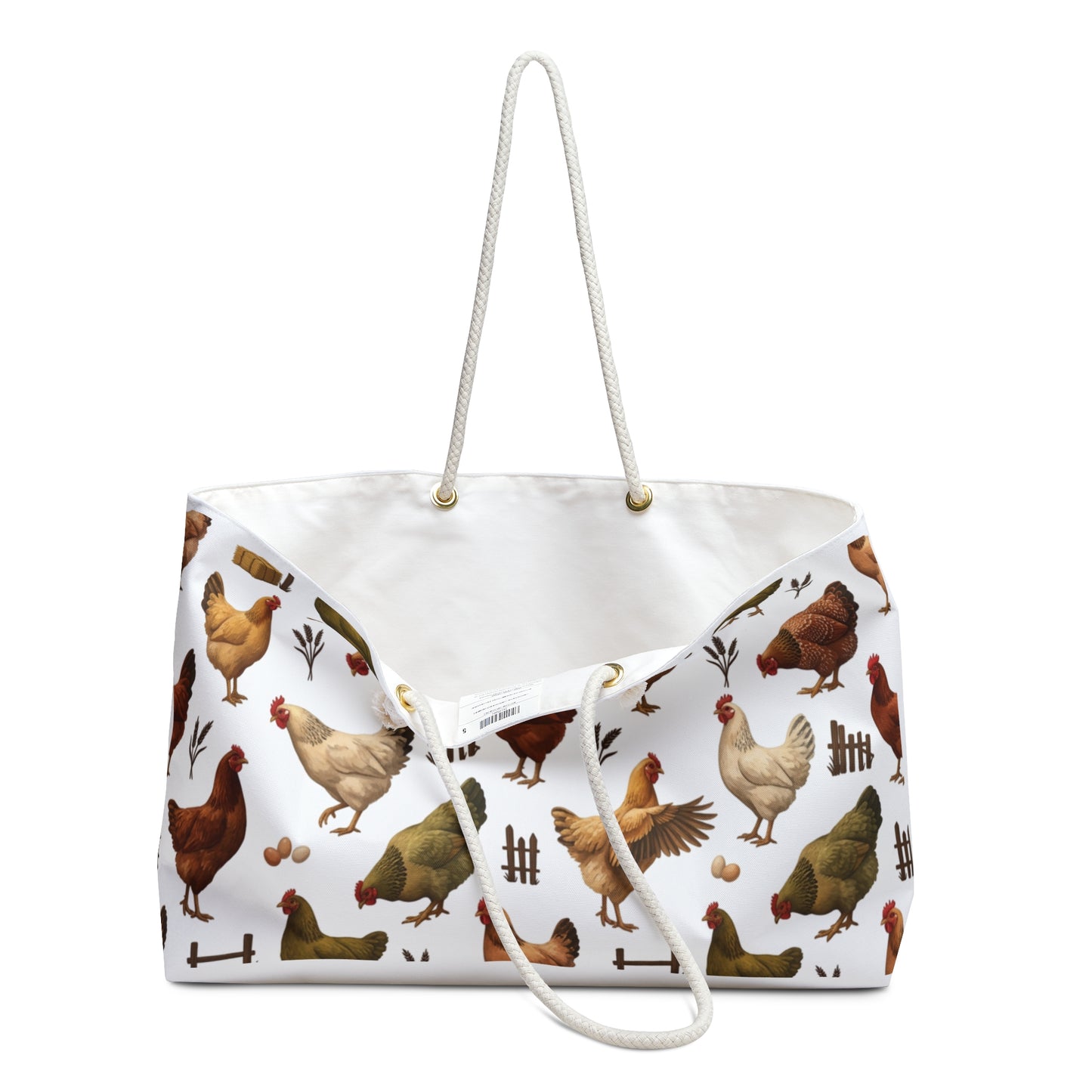 Chicken Pattern Weekender Bag