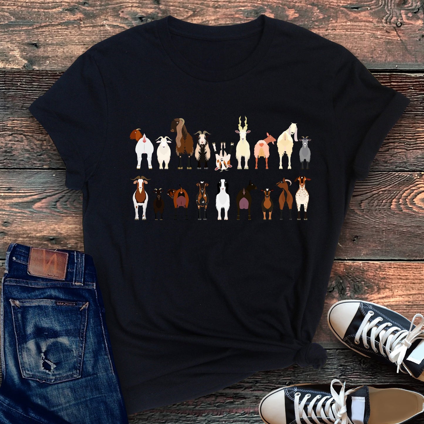 Goat Lovers Super Soft Tees, Farm Animal Shirts, Illustration, Breeds