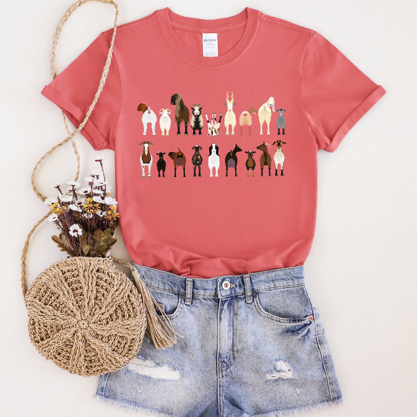 Goat Lovers Super Soft Tees, Farm Animal Shirts, Illustration, Breeds