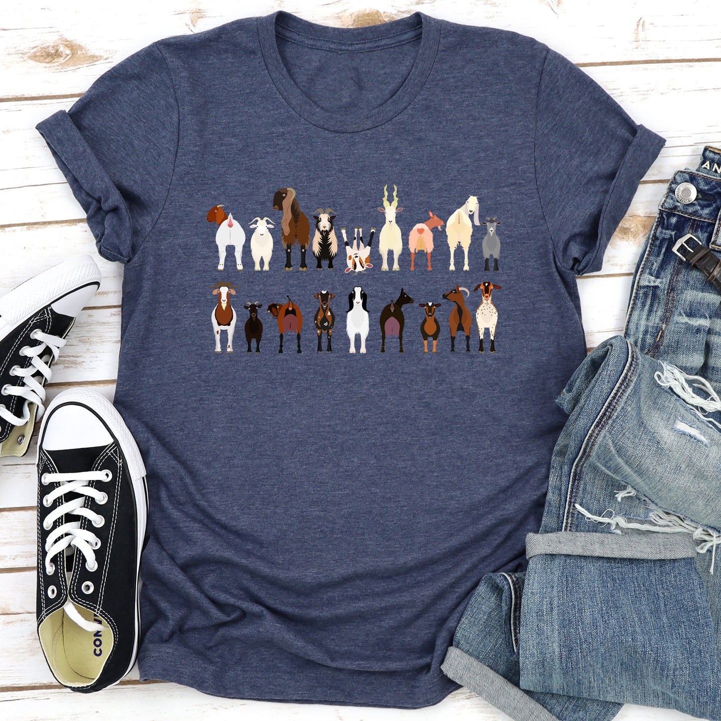 Goat Lovers Super Soft Tees, Farm Animal Shirts, Illustration, Breeds