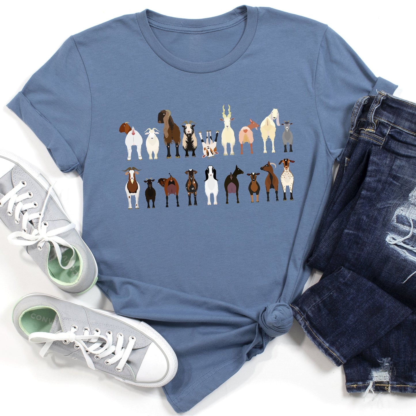 Goat Lovers Super Soft Tees, Farm Animal Shirts, Illustration, Breeds