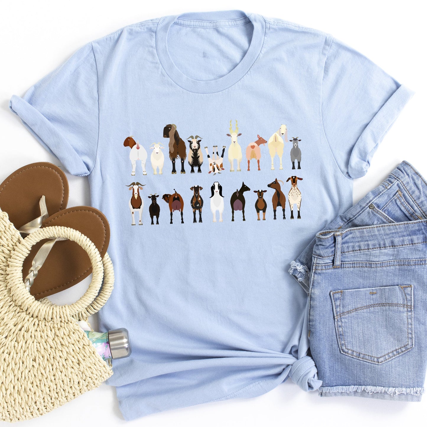Goat Lovers Super Soft Tees, Farm Animal Shirts, Illustration, Breeds