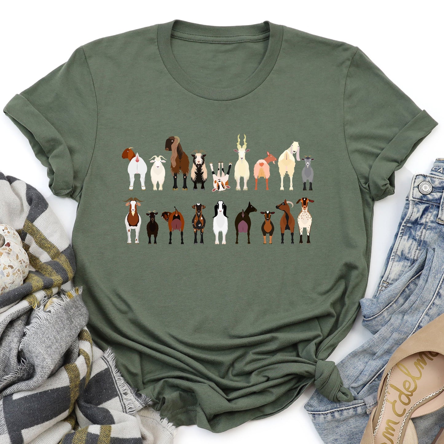 Goat Lovers Super Soft Tees, Farm Animal Shirts, Illustration, Breeds