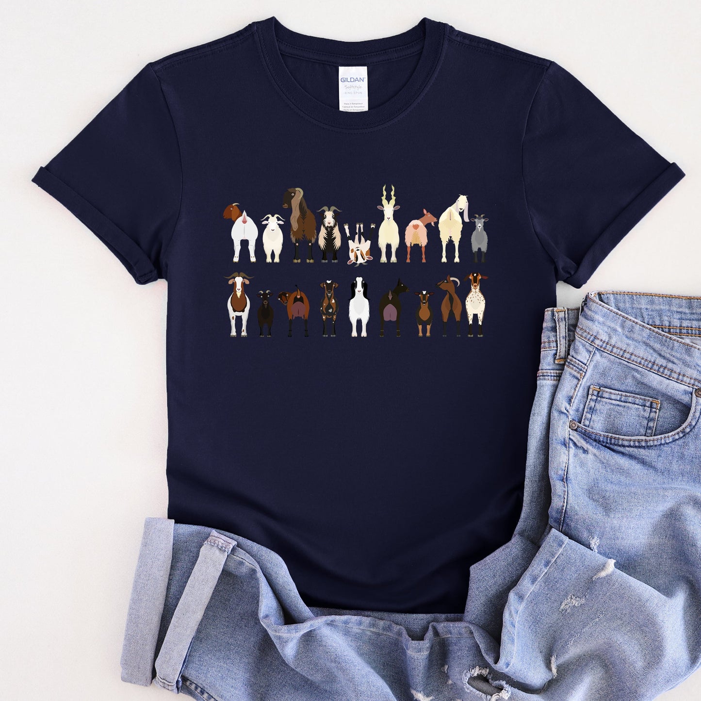 Goat Lovers Super Soft Tees, Farm Animal Shirts, Illustration, Breeds