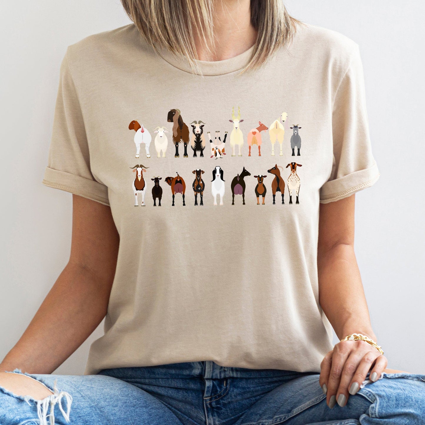 Goat Lovers Super Soft Tees, Farm Animal Shirts, Illustration, Breeds