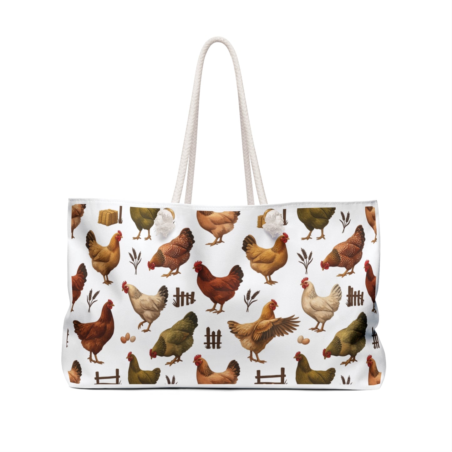 Chicken Pattern Weekender Bag