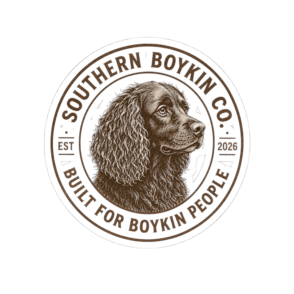 Southern Boykin Co. Sticker — 'Built for Boykin People' Dog Decal