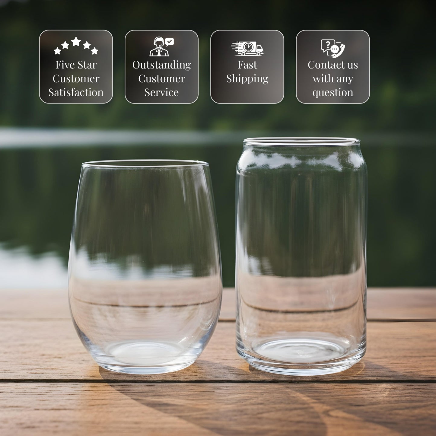 Hen Laser Engraved Glasses