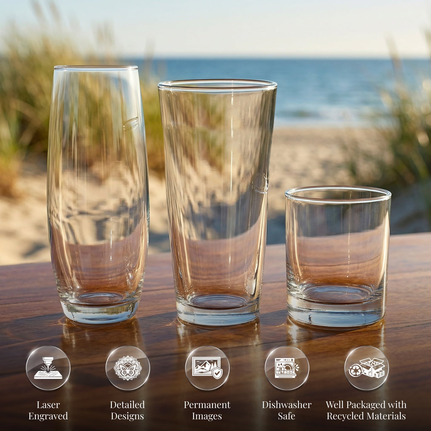 Hen Laser Engraved Glasses